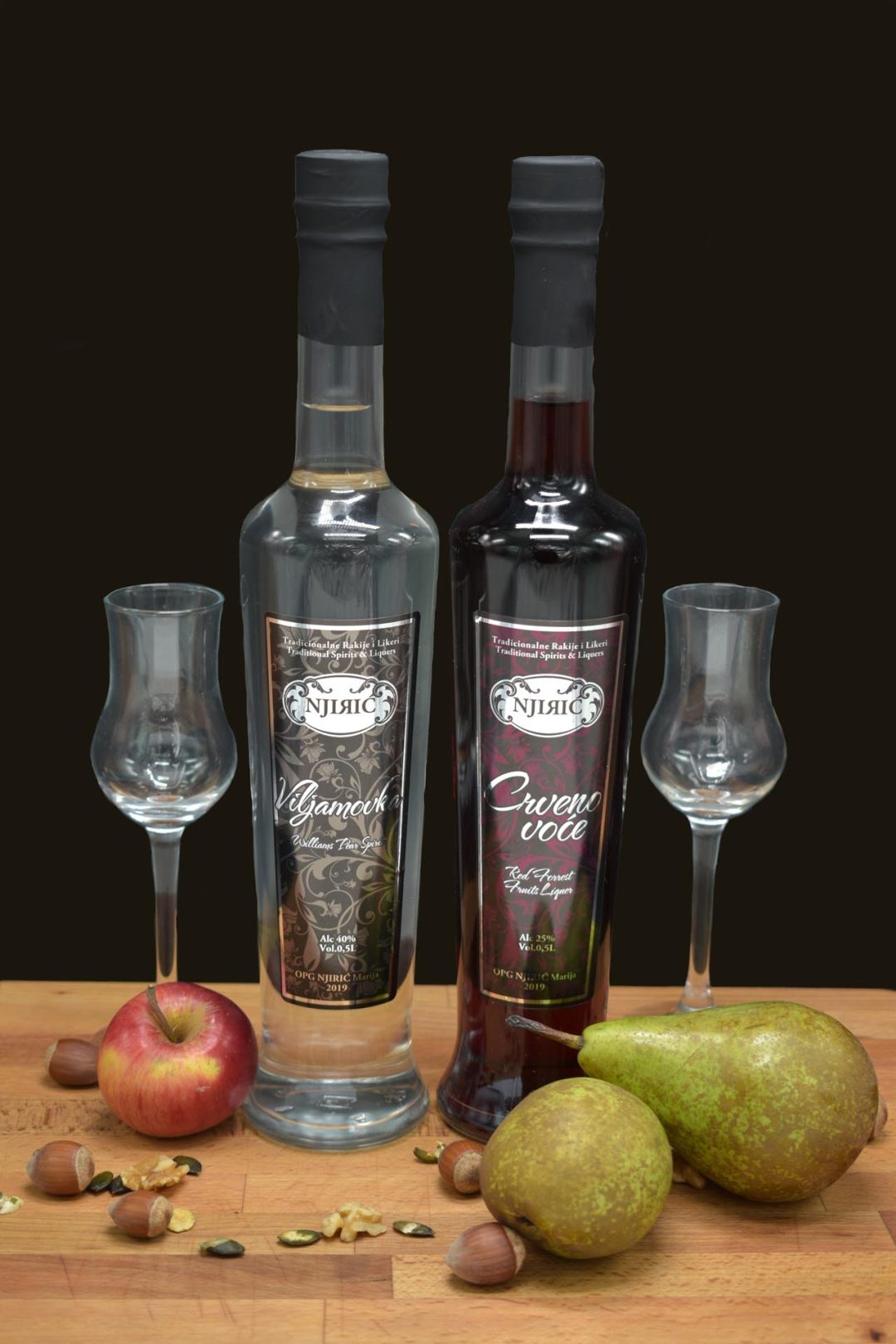 Paket: Rakija&Liker Njirić + 2 čaše